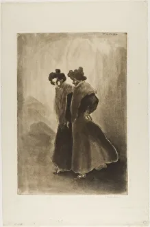 Steinlen Th And Xe9 Prints: Two Women, 1902. Creator: Theophile Alexandre Steinlen