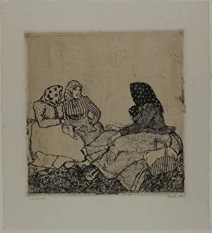 Three Women, 1905. Creator: Emil Orlik
