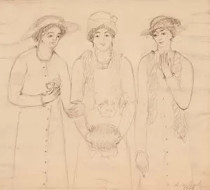 Mate Gallery: Three Women, 1908. Creator: Abraham Walkowitz