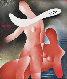 Abstraction Prints: Two Women, 1931. Creator: Mikulas Galanda