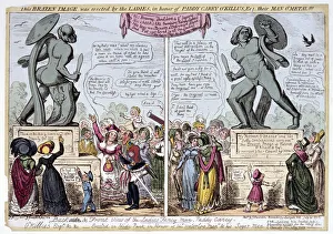 Women admiring the statue of Achilles, Hyde Park, London, 1822. Artist