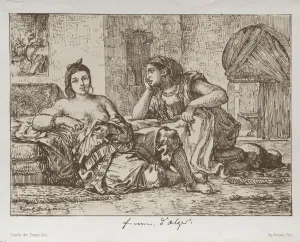 1798 1863 Prints: Women of Algiers, 1833. Creator: Eugene Delacroix (French, 1798-1863); Bertauts
