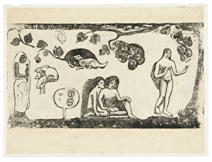 Women, Animals, and Foliage, from the Suite of Late Wood-Block Prints, 1898/99