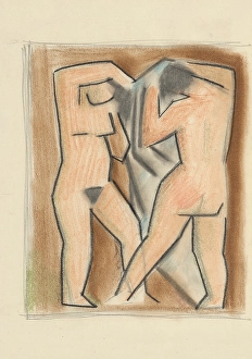 Orava Gallery Prints: Two women after a bath, 1932. Creator: Mikulas Galanda