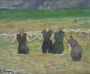 Bretagne Prints: Women Bathing. Artist: Gauguin, Paul Eugene Henri (1848-1903)