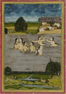 Storm Cloud Prints: Women bathing in a lake, 18th century. Creator: Unknown
