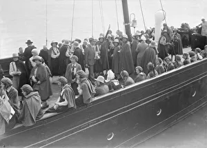 Schoolgirls Prints: Women on board a boat, c1935. Creator: Kirk & Sons of Cowes