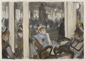 Edgar 1834 1917 Gallery: Women on a Cafe Terrace, Evening, 1877