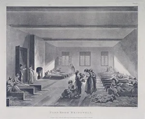 Augustus Charles Prints: Women and Children in Bridewells Hospital, London, 1808. Artist: John Hill