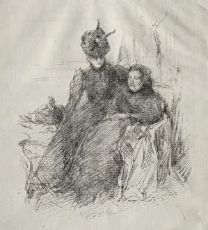 1834 1903 Prints: Two Women. Creator: James McNeill Whistler (American, 1834-1903)