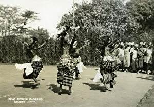Images Dated 8th July 2010: Women dancers performing, Sierra Leone, 20th century