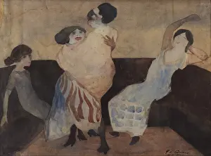 Coleccion Blaisten Prints: Women Dancing, c1913. Creator: Orozco, Jose Clemente (1883-1949)
