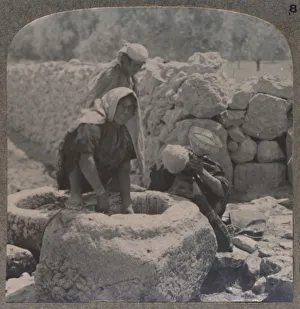 Journey In All Lands Prints: Women drawing water at the Fountain of the Magi, on the road to Bethlehem, c1900