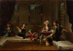 Embroideress Prints: Women Embroidering, 1730s. Artist: Vanmour (Van Mour), Jean-Baptiste, (School)