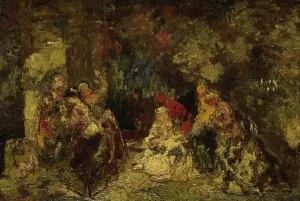 Women in a forest, 1870-1886. Creator: Adolphe Monticelli