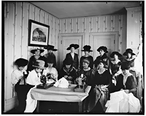 Sewing Machine Prints: Women at French Embassy, between 1910 and 1920