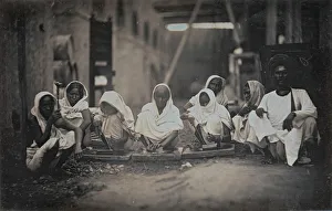 Calcutta Prints: [Women Grinding Paint, Calcutta], ca. 1845. Creator: Unknown