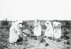 Penal Colony Prints: Women Hard Labor Convicts at Work, 1890. Creator: Ivan Nikolaevich Krasnov