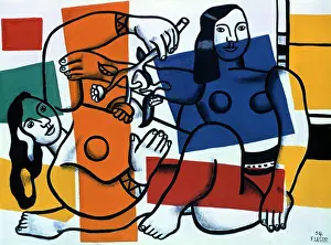 Fernan Prints: Two Women Holding Flowers, 1954