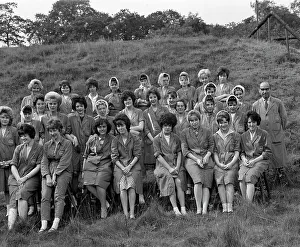 Women from the ICI powder works in a group photograph, South Yorkshire, 1962. Artist