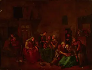 Lifting Prints: Women in the Inn, 1st half of 18th century. Creator: Unknown