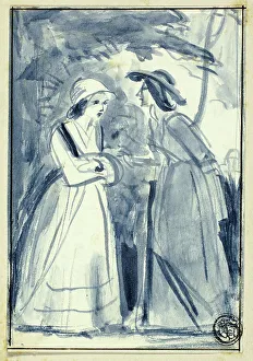 William Edward Frost Prints: Two Women in Late 18th Century Dress, n.d. Creator: William Edward Frost
