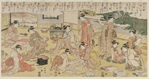 Women Making Clothing, early 1790s. Creator: Utagawa Toyokuni (Japanese, 1769-1825) Women Making Clothing, early 1790s. Creator: Utagawa Toyokuni (Japanese, 1769-1825)