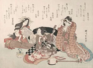 Shigenobu Yanagawa Collection: Women Playing Music, 19th century. Creator: Yanagawa Shigenobu