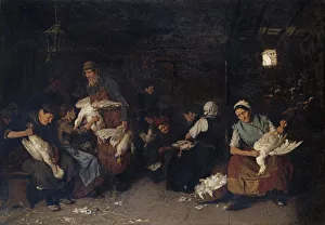Liebermann Prints: Women Plucking Geese, 1872. Artist: Liebermann, Max (1847-1935)