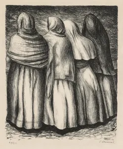 Women in Profile (Mujeres de perfil), 1945. Creator: Luis Arenal (Mexican, 1909-1985) Women in Profile (Mujeres de perfil), 1945. Creator: Luis Arenal (Mexican, 1909-1985)