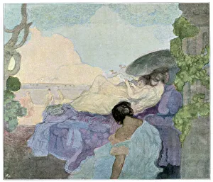 Women relaxing by the sea, 1898. Artist: Charles Conder