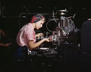 Assembly Line Worker Collection: Women become skilled shop technicians...Douglas Aircraft Company plant, Long Beach, Calif. 1942