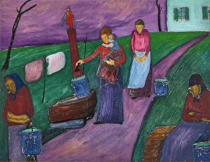 Von 1860 1938 Prints: Women at the Spring. Creator: Werefkin; Marianne; von (1860-1938)