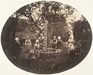 Carrot Gallery: [Women Stacking Carrots], 1854-56. Creator: Louis-Pierre-Theophile Dubois de Nehaut