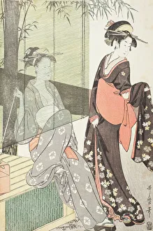 Women Stretching Silk (image 3 of 3), between circa 1797 and circa 1798. Creator: Kitagawa Utamaro