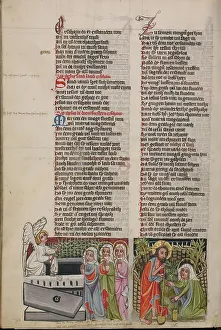 Empty Prints: The Women at the Tomb: Noli me tangere; Weltchronik, about 1400-1410. Creator: Unknown