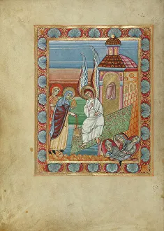 Incense Prints: The Women at the Tomb; Sacramentary, about 1025-1050. Creator: Unknown