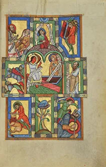 The Women at the Tomb; Stammheim Missal, probably 1170s. Creator: Unknown