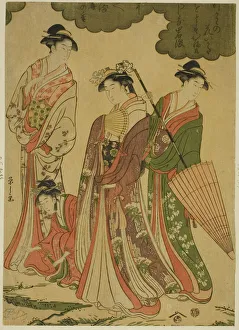 Women Viewing Cherry Blossoms, c. 1793. Creator: Hosoda Eishi