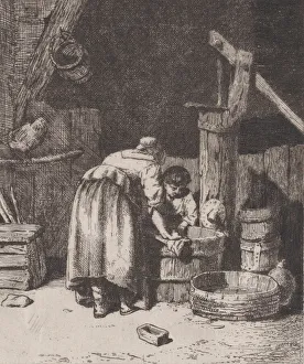 Women Washing, ca. 1845-50. Creator: Charles Emile Jacque