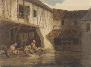 Women washing clothes, 1828-1879. Creator: Louis Adolphe Hervier