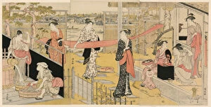 Women Washing Clothes, c. 1788. Creator: Torii Kiyonaga