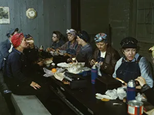 Jacob Ovcharov Prints: Women workers employed as wipers in the roundhouse having lunch