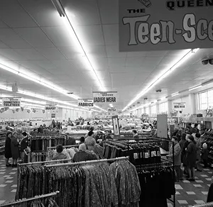 Rotherham Prints: Womens clothes, ASDA Supermarket, Rotherham, South Yorkshire, 1969