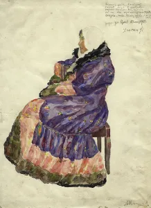 Women's fur coat for extraordinary occasions, 1925. Creator: Aleksei Vasilevich Voshchakin