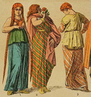 Plait Prints: Women's Gaulish dress, 1881