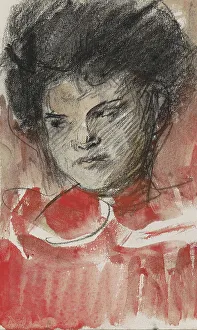 Isaac Lazerus Israels Prints: Women's head, looking to the left, 1887-1934. Creator: Isaac Lazerus Israels