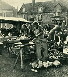Occupations Prints: Women's Institute Market Stall, 1943. Creator: Unknown