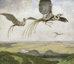 Hans 1839 1924 Prints: Wonder birds, 1917. Creator: Thoma, Hans (1839-1924)