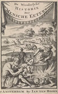 The wonderful history of human eaters by A. Magyrus, 1696. Creator: Luyken, Jan